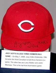 Joey Votto's hat from 3HR game