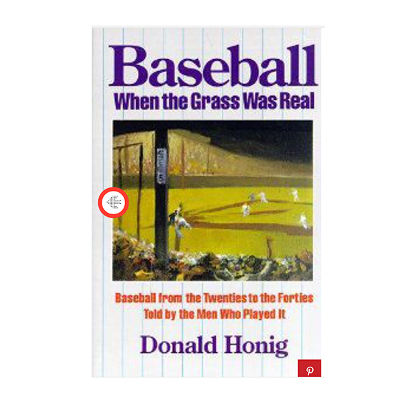 book-titled-baseball-when-the-grass-was-real